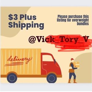 EXTRA SHIPPING LABEL on heavy‎ bundles purchased during a posh show 🏋️‍♀️